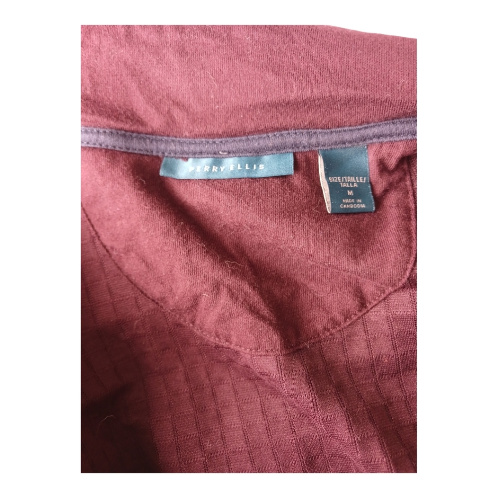 Perry Ellis Purple Textured Zip-Up Jacket Medium size - Picture 4 of 4